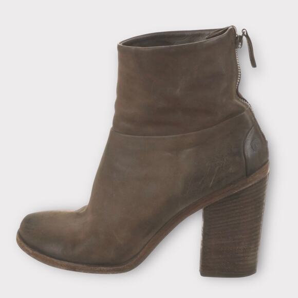 Marsèll Chocolate Brown Bolla Glove Leather Block Heel Ankle Bootie 9.5/39.5 - Picture 2 of 14